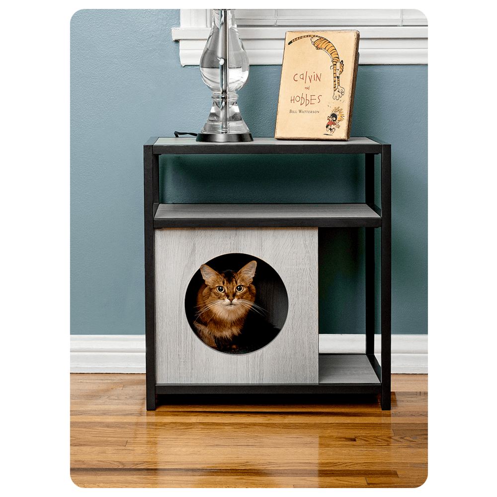 Casual Home 608-41 Aristo Wooden End Table-White Litter Box 20.5 W x 23.5 D x 25 H, 