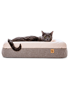 Memory Foam Bed Grey-Beige cat